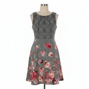 ELLE Mixed Print A-Line Dress